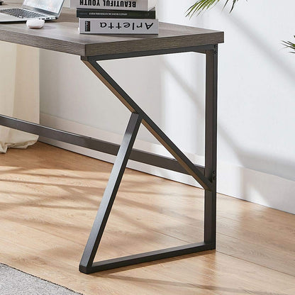 60Inch Wide Rustic Gray Industrial Grade Computer Desk