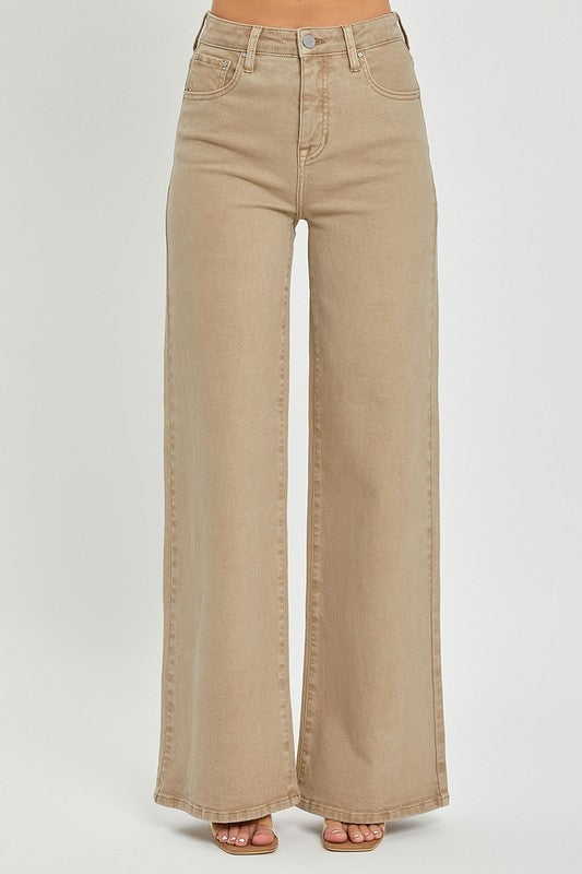 Jade Icarus RISEN full size tummy control high-rise wide-leg jeans for women, plus size denim pants with a comfortable fit.