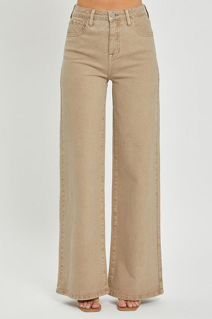 Jade Icarus RISEN full size tummy control high-rise wide-leg jeans for women, plus size denim pants with a comfortable fit.