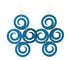 Red Sunflower Circles of Spirals earrings featuring intertwined spiral designs in silver for a stylish, modern look.