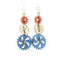 Red Sunflower Kinetic Gear Earrings 5009F, stylish silver earrings with rotating gear design, visible details in the image.