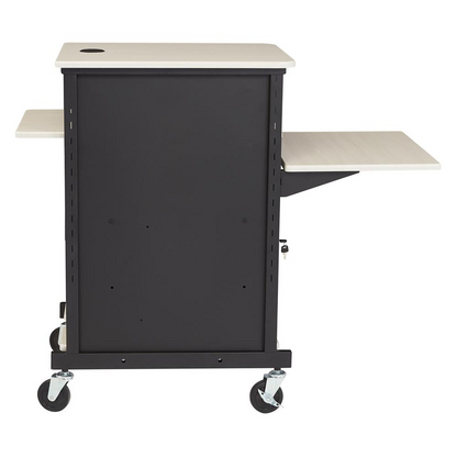 Oklahoma Sound® Jumbo Presentation Cart with large surface and sturdy wheels, ideal for presenting and transporting equipment.