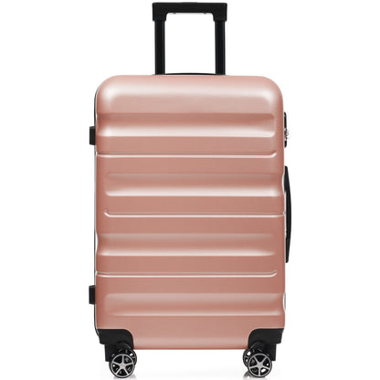 Sangria Beech lightweight hardshell ABS luggage set with durable suitcases featuring a sleek design and dual spinner wheels for easy travel.