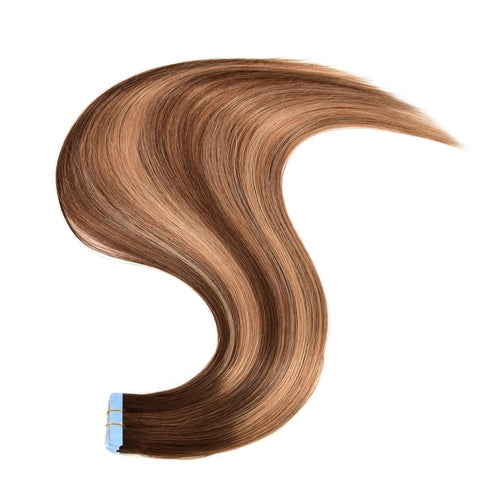 Carmine Juneberry LuxeWave traceless invisible real hair wig extension, natural-looking hairpiece with seamless integration.