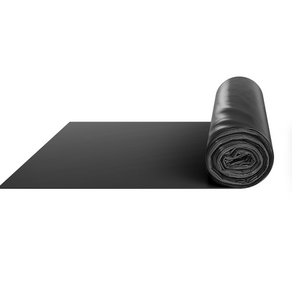 Heavy-duty VEVOR 3ft x 50ft black plastic sheeting roll, 4 mil thick polyethylene drop cloth and painter’s tarp for multiple uses.