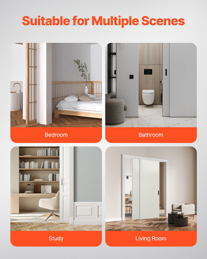Start2Finish VEVOR bypass sliding door hardware kit for 2 doors, heavy-duty aluminum alloy track system for closet doors.