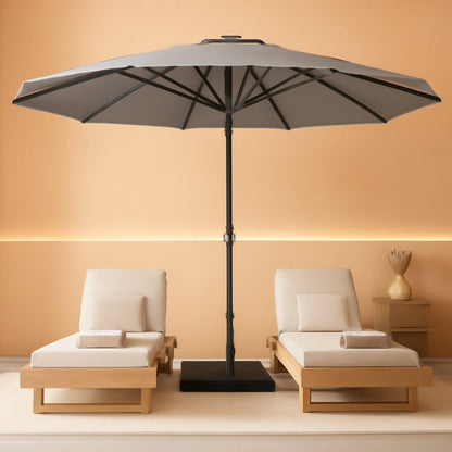 15Foot Rectangular Outdoor Patio Umbrella With Crank