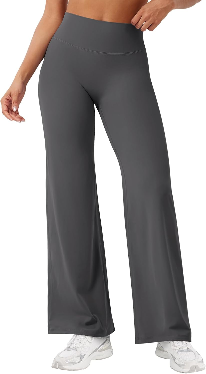 YEOREO Ease Workout Leggings Womens Straight Leggings Eddiy Gym Yoga Pants | 29"/31.5"/33"/35",No Front Seam,High Waist,Buttery,Booty Lifting,Wide Leg