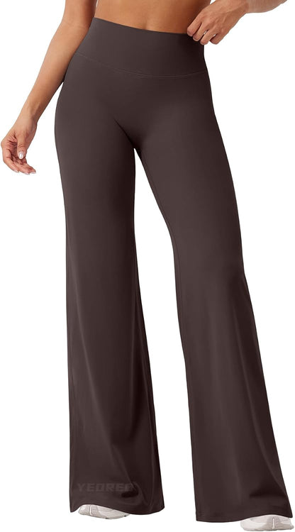 YEOREO Ease Workout Leggings Womens Straight Leggings Eddiy Gym Yoga Pants | 29"/31.5"/33"/35",No Front Seam,High Waist,Buttery,Booty Lifting,Wide Leg