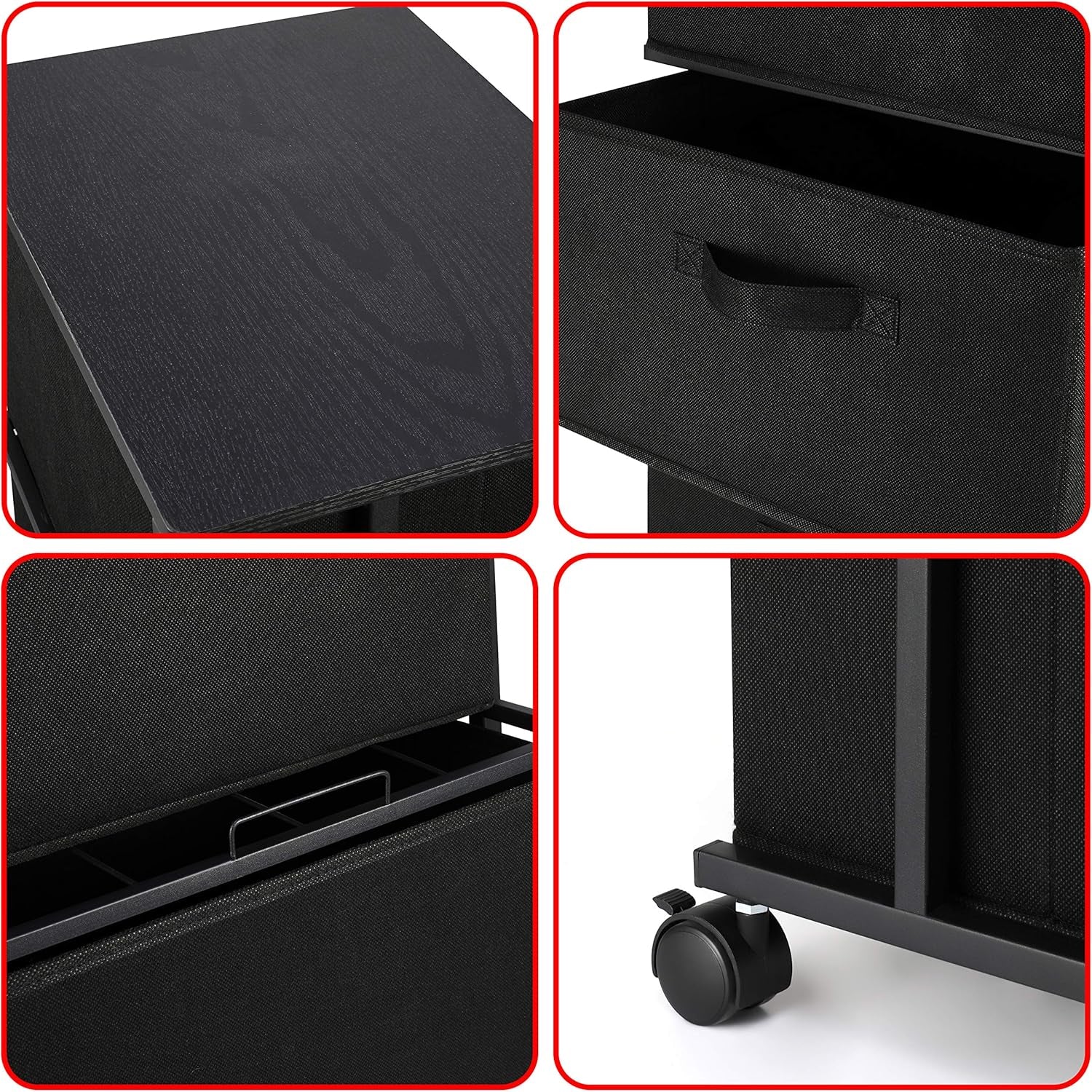 Black Peach Maple 3-drawer dresser for bedroom and hallway organization, featuring sleek design and sturdy construction.