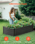 Start2Finish VEVOR Metal Raised Garden Bed, 6x3 ft galvanized planter box for vegetables, flowers, herbs, and succulents outdoors.