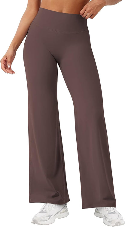 YEOREO Ease Workout Leggings Womens Straight Leggings Eddiy Gym Yoga Pants | 29"/31.5"/33"/35",No Front Seam,High Waist,Buttery,Booty Lifting,Wide Leg