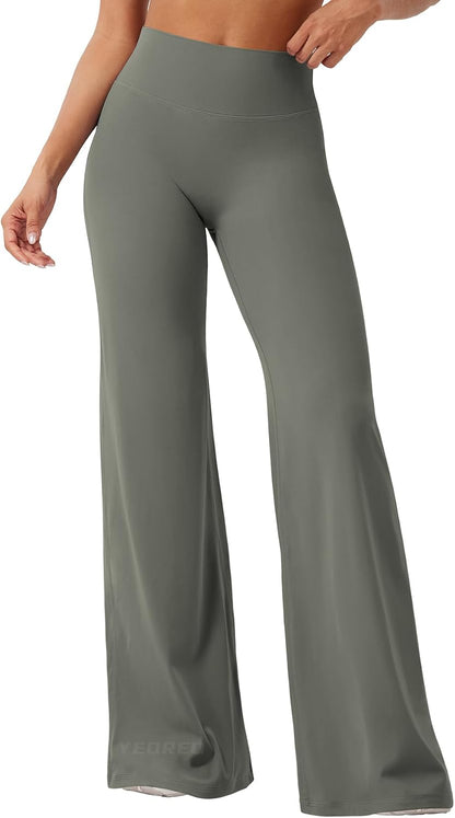 YEOREO Ease Workout Leggings Womens Straight Leggings Eddiy Gym Yoga Pants | 29"/31.5"/33"/35",No Front Seam,High Waist,Buttery,Booty Lifting,Wide Leg