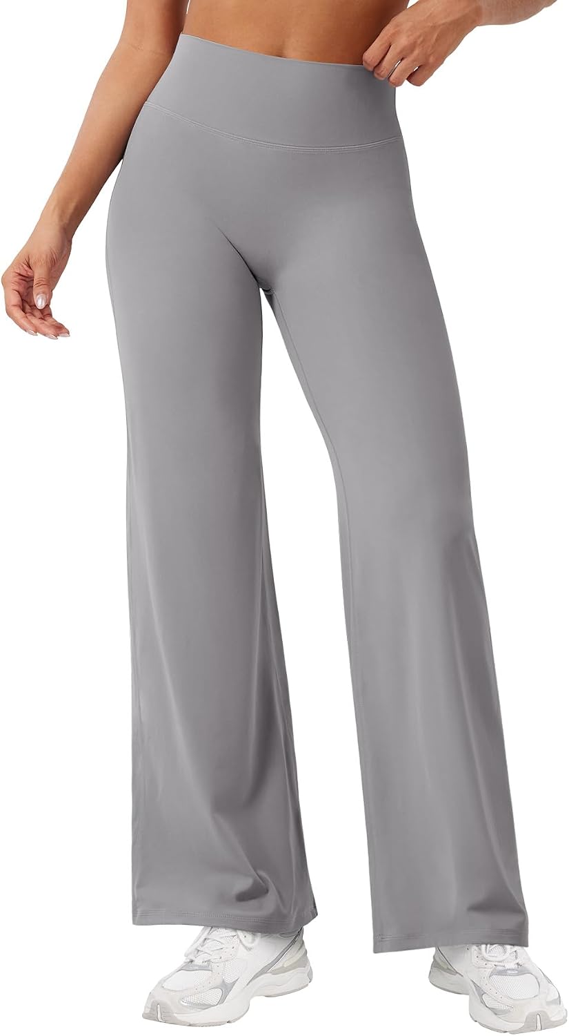 YEOREO Ease Workout Leggings Womens Straight Leggings Eddiy Gym Yoga Pants | 29"/31.5"/33"/35",No Front Seam,High Waist,Buttery,Booty Lifting,Wide Leg