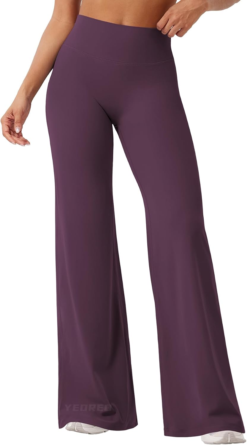 YEOREO Ease Workout Leggings Womens Straight Leggings Eddiy Gym Yoga Pants | 29"/31.5"/33"/35",No Front Seam,High Waist,Buttery,Booty Lifting,Wide Leg