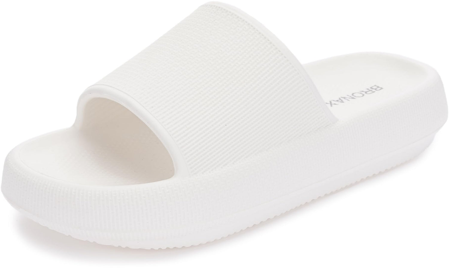 BRONAX Cushioned Thick Sole Pillow Slippers for Women and Men Y10 | Cloud-Like Soft Sole, Foot Pain Relief, EVA Platform Sole, Indoor Outdoor Slides, Waterproof Shower Ready, Quick-Drying