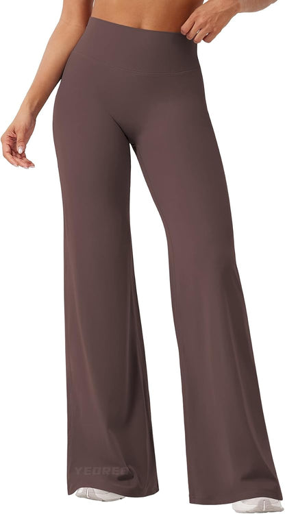 YEOREO Ease Workout Leggings Womens Straight Leggings Eddiy Gym Yoga Pants | 29"/31.5"/33"/35",No Front Seam,High Waist,Buttery,Booty Lifting,Wide Leg