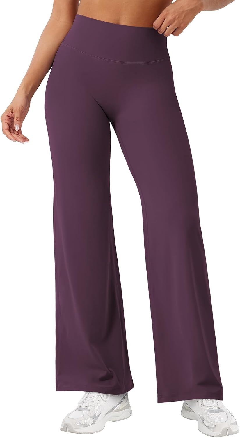 YEOREO Ease Workout Leggings Womens Straight Leggings Eddiy Gym Yoga Pants | 29"/31.5"/33"/35",No Front Seam,High Waist,Buttery,Booty Lifting,Wide Leg