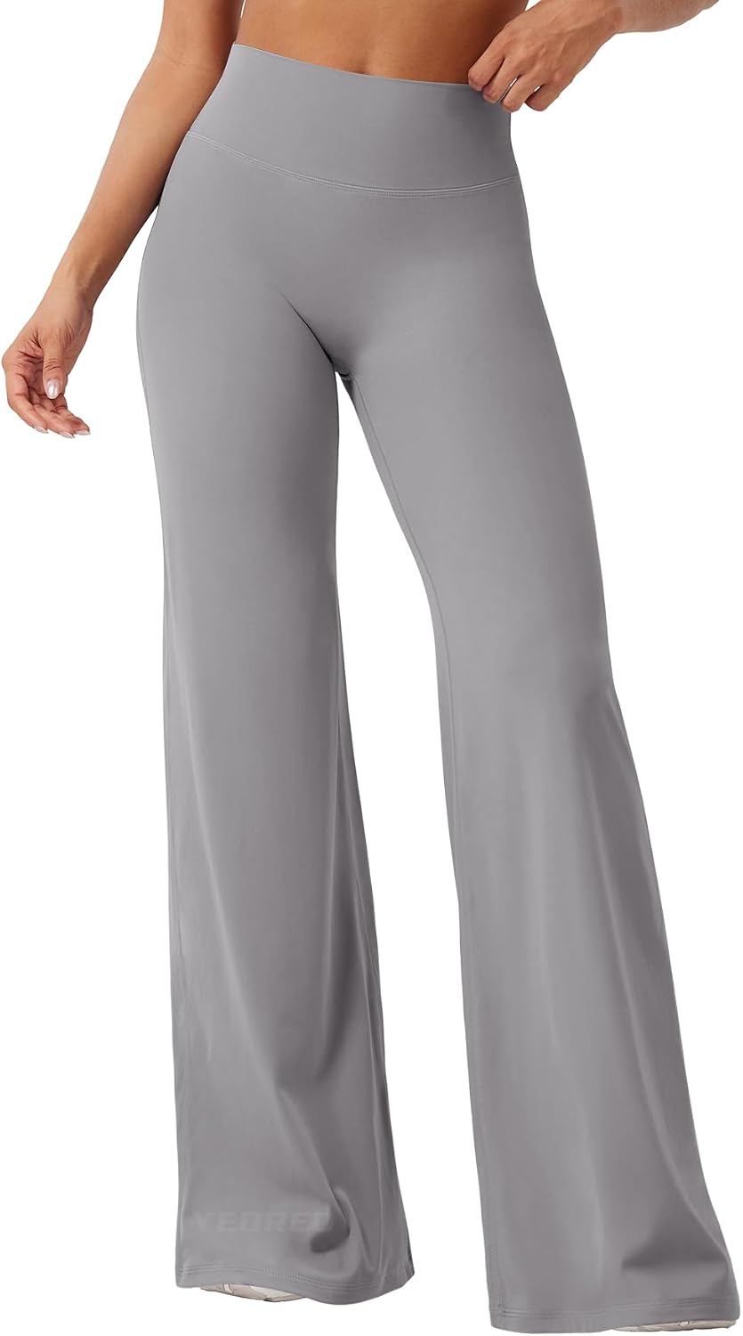 YEOREO Ease Workout Leggings Womens Straight Leggings Eddiy Gym Yoga Pants | 29"/31.5"/33"/35",No Front Seam,High Waist,Buttery,Booty Lifting,Wide Leg