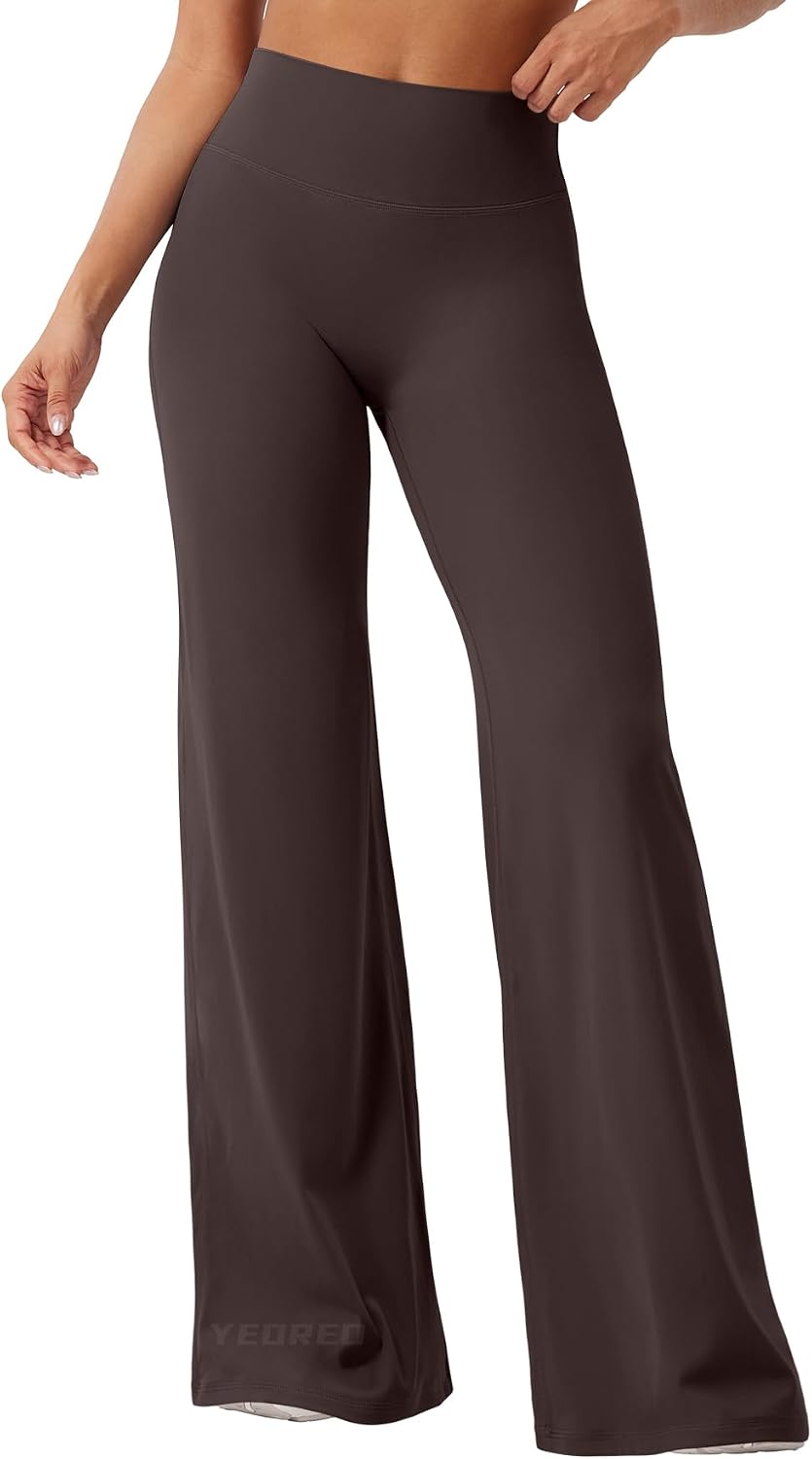 YEOREO Ease Workout Leggings Womens Straight Leggings Eddiy Gym Yoga Pants | 29"/31.5"/33"/35",No Front Seam,High Waist,Buttery,Booty Lifting,Wide Leg