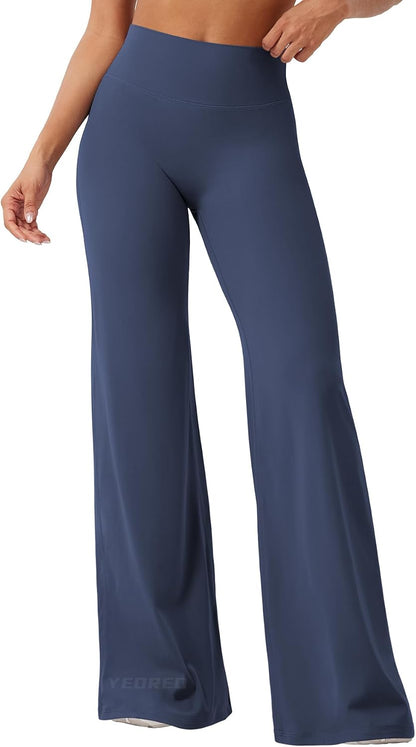 YEOREO Ease Workout Leggings Womens Straight Leggings Eddiy Gym Yoga Pants | 29"/31.5"/33"/35",No Front Seam,High Waist,Buttery,Booty Lifting,Wide Leg
