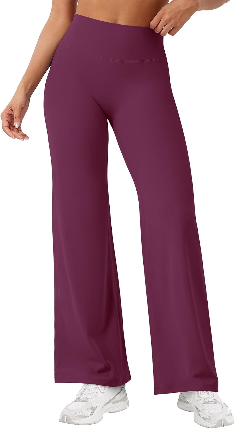 YEOREO Ease Workout Leggings Womens Straight Leggings Eddiy Gym Yoga Pants | 29"/31.5"/33"/35",No Front Seam,High Waist,Buttery,Booty Lifting,Wide Leg