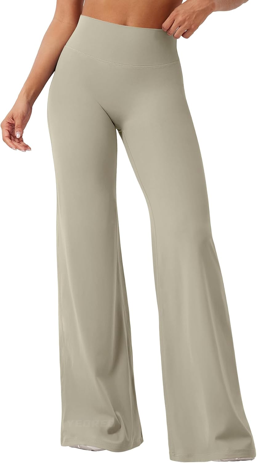 YEOREO Ease Workout Leggings Womens Straight Leggings Eddiy Gym Yoga Pants | 29"/31.5"/33"/35",No Front Seam,High Waist,Buttery,Booty Lifting,Wide Leg