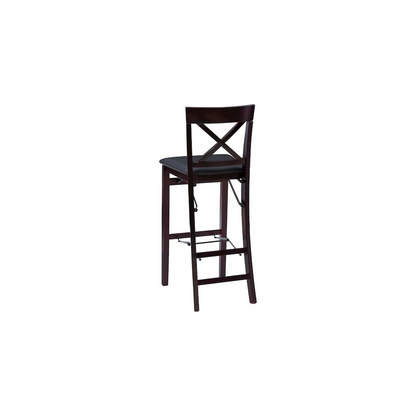 Start2Finish Triena 30-inch backless folding bar stool with X-style support, ideal for versatile kitchen or bar seating.