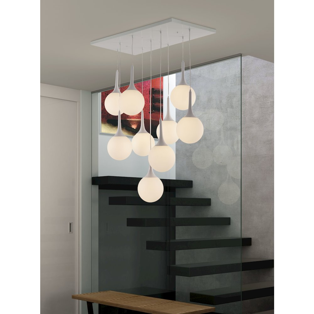 White Epsilon ceiling lamp by Start2Finish, modern lighting fixture with a sleek, minimalist design for ceiling installation.