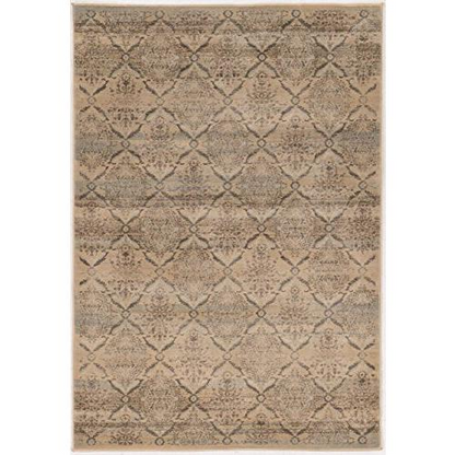 Start2Finish Jewel Trellis beige and blue rug with intricate geometric pattern, 8x10.3 feet, plush and stylish home decor.