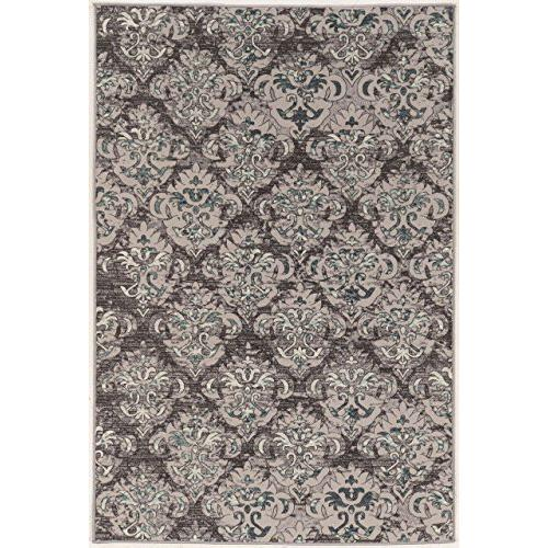 Vintage Clara Grey and Blue 8x10 rug by Start2Finish featuring intricate patterns and a classic design in grey and blue tones.