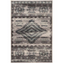 Vintage Aztek grey and charcoal 5x7.6 rug by Start2Finish with intricate geometric patterns on soft woven fabric