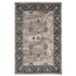 Vintage Isfahan grey and charcoal 5x7.6 rug by Start2Finish with intricate Persian-inspired patterns and detailed fringed edges.