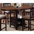 Start2Finish Lavon Oval 60-inch Extension Counter Dining Table in Chestnut, showcasing its elegant wood finish and oval shape.