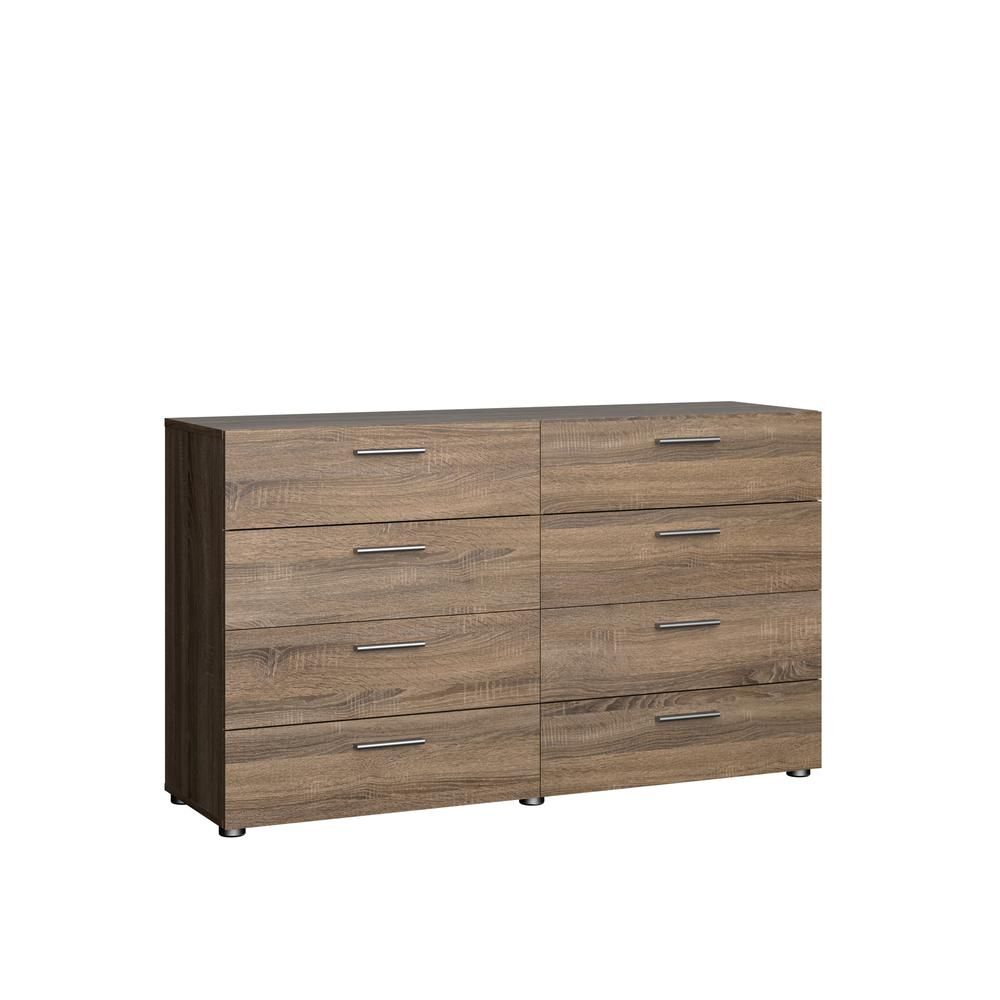 Austin 8-drawer double dresser in Truffle Oak by Start2Finish, featuring sleek wood finish and ample storage drawers.