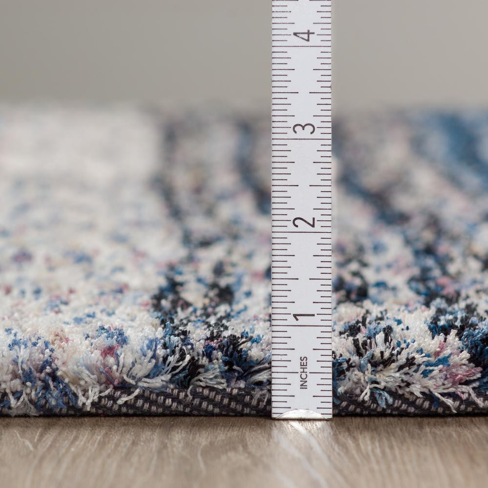 Start2Finish Joplin JP1 Indigo 5x7.6 rug with intricate patterns and rich blue color, showcasing soft woven texture and detailed design.