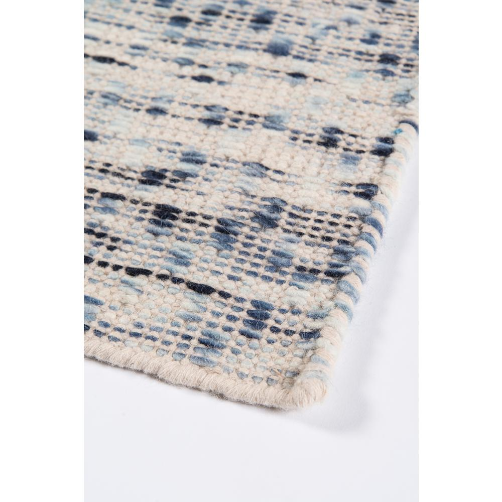 Blue contemporary rectangle area rug by Start2Finish, showing a stylish geometric pattern in 3&