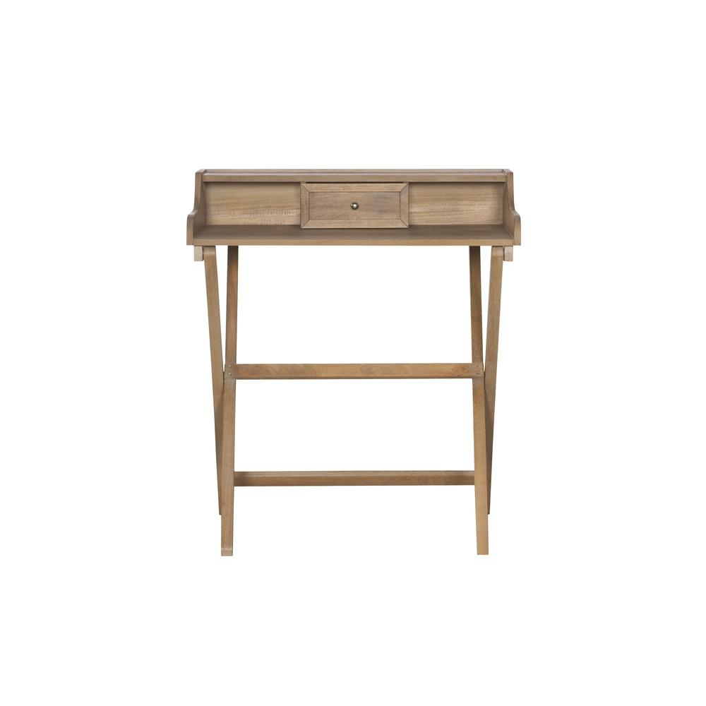 Start2Finish Coy Rustic Brown Folding Desk, a stylish wooden furniture piece with a rustic finish and foldable design, ideal for compact spaces.