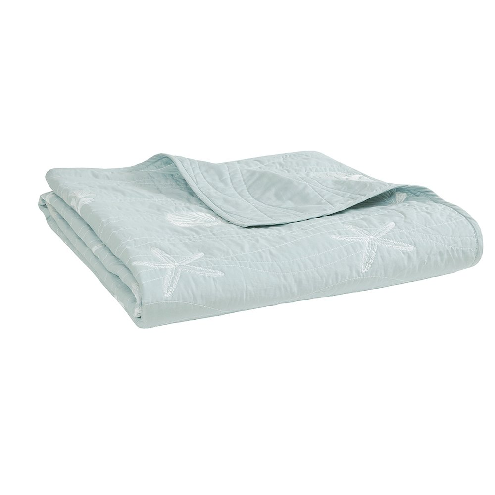 Start2Finish 4-piece cotton reversible embroidered quilt set with matching throw pillow, featuring intricate embroidery and soft bedding design.