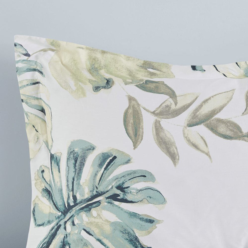 Start2Finish cotton printed 6-piece comforter bedding set with colorful floral designs displayed on a bed.