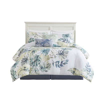 Start2Finish cotton printed 6-piece comforter bedding set with colorful floral patterns on a neatly made bed.