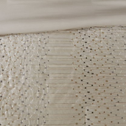 Start2Finish 8-piece embroidered comforter set with matching pillow shams and decorative pillows, showcasing intricate embroidery details.