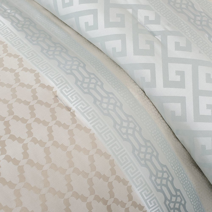 Start2Finish 7-piece comforter set with matching pillow shams and decorative pillows, soft bedding for a cozy bedroom look.