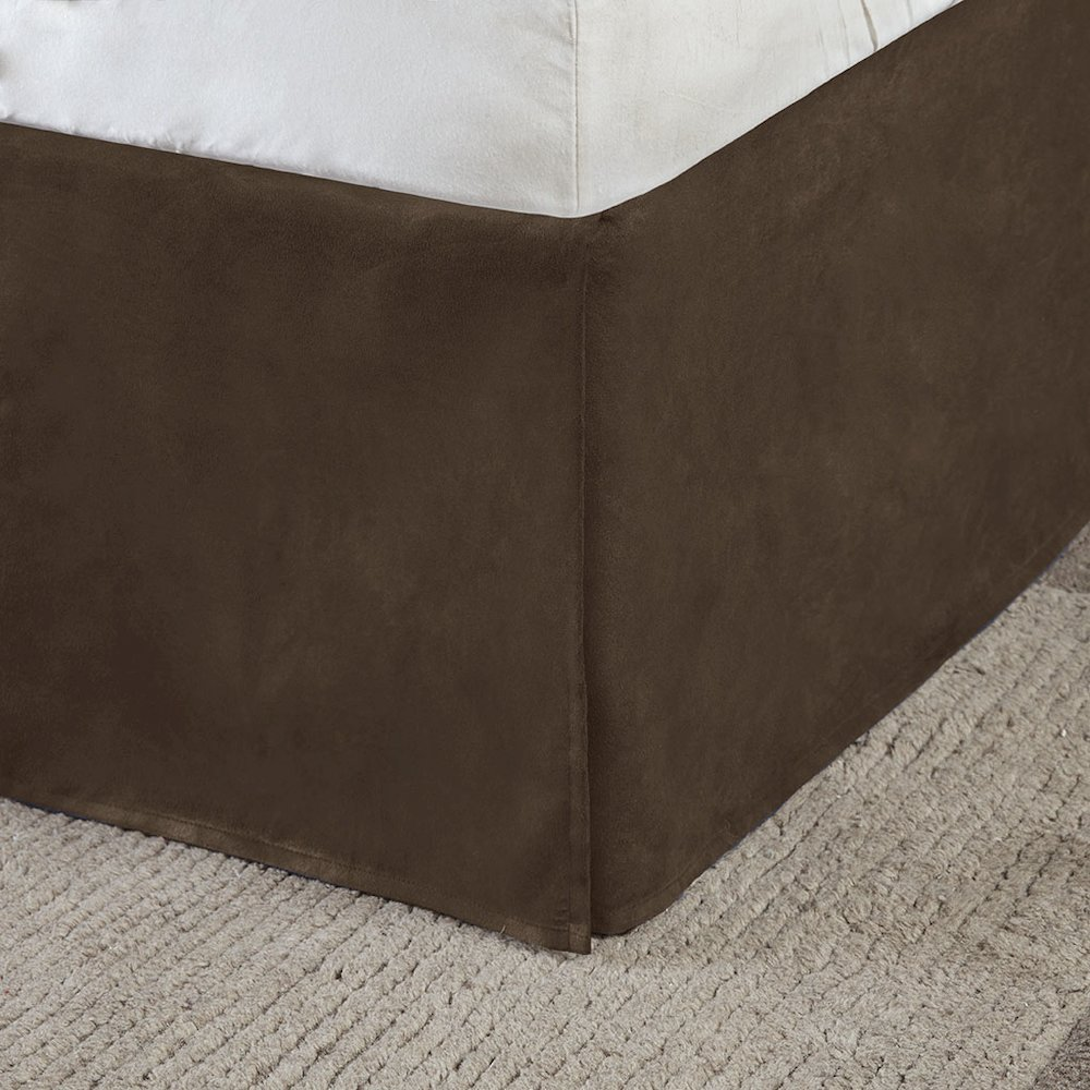 Start2Finish 7-piece faux suede comforter bedding set with matching pillow shams and decorative pillows in neutral tones.