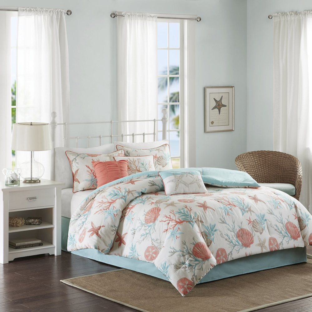 Start2Finish 7-piece cotton sateen comforter set featuring a soft, luxurious bedspread with matching pillow shams and decorative accents.