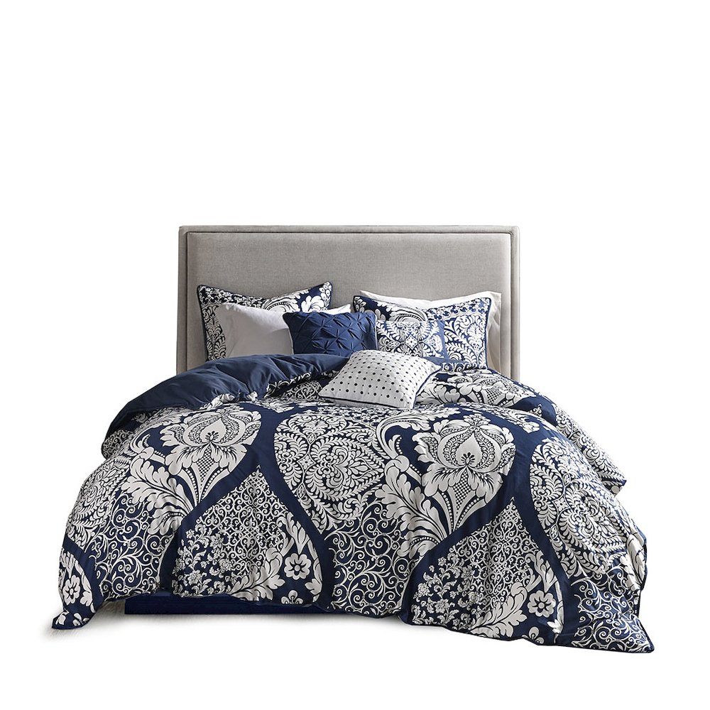 Start2Finish 7-piece cotton printed comforter set with colorful floral pattern on soft bedding for a cozy bedroom look.