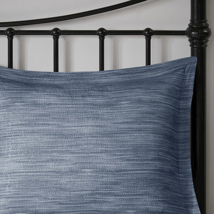Start2Finish 7-piece printed seersucker comforter bedding set with matching pillow shams and decorative accents.