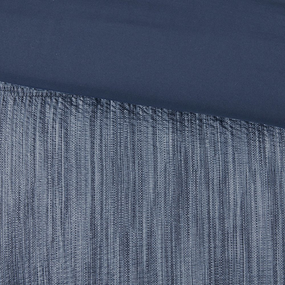 7-piece printed seersucker bedding comforter set by Start2Finish with colorful striped pattern on soft fabric.
