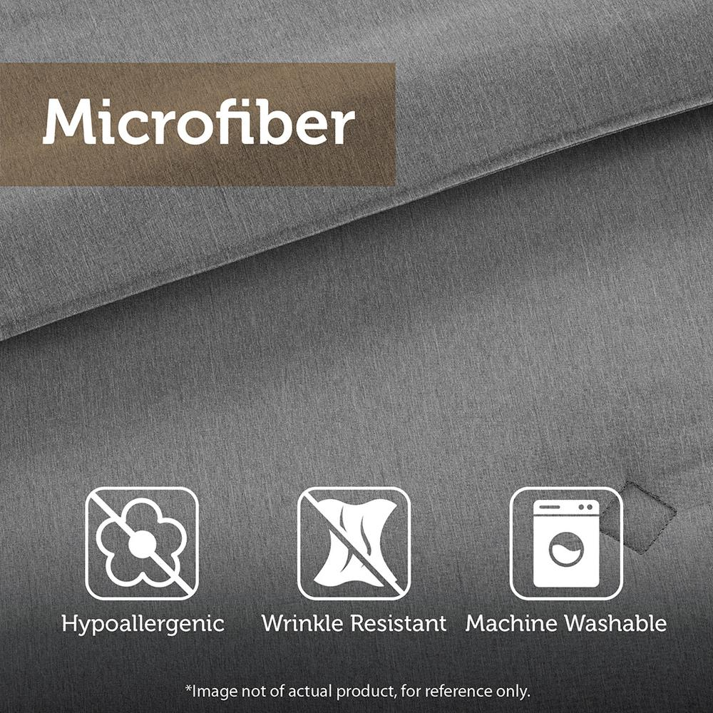 Start2Finish 4-piece microfiber reversible ruffle quilt set with matching throw pillow, featuring soft, decorative bedding design.