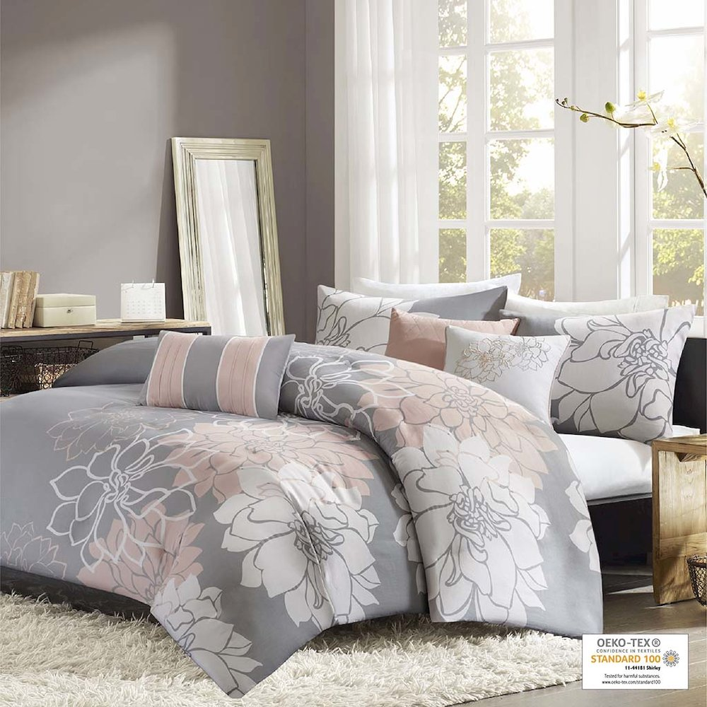 Start2Finish 6-piece printed duvet cover bedding set with colorful geometric patterns on a bed in a cozy bedroom.